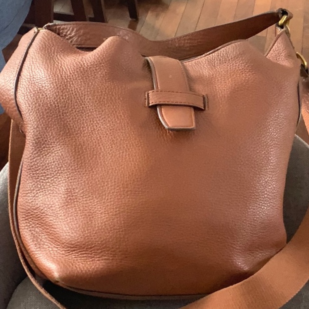 J. Crew Brown Leather Shoulder/hand Bag